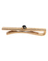 Dolce & Gabbana Black Sapphire Gold Tone Brass Tie Clip Bar